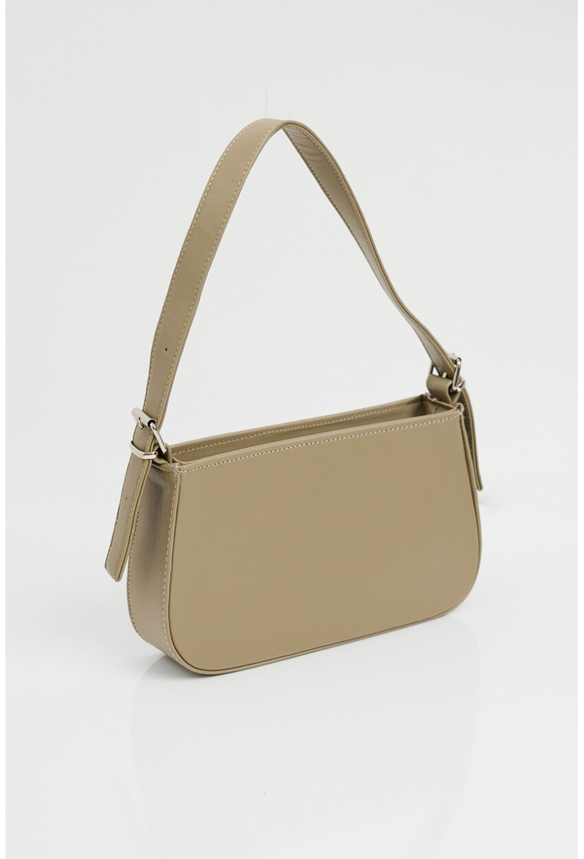 010172 Plain Baguette Shoulder Bag