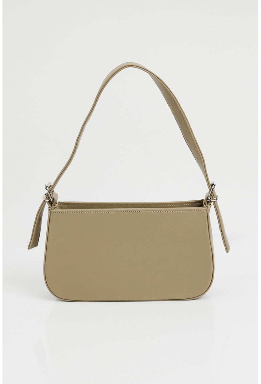 010172 Plain Baguette Shoulder Bag