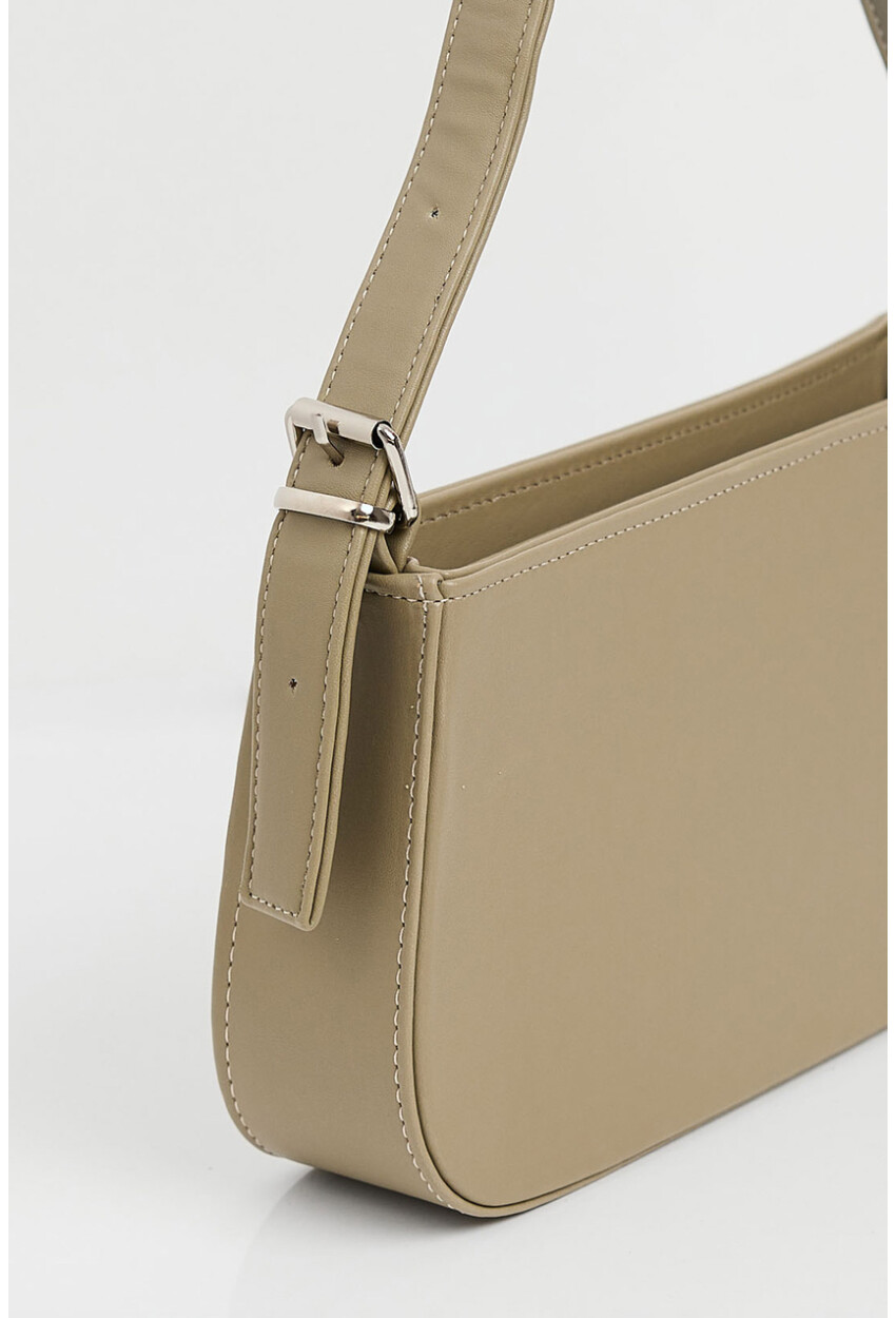 010172 Plain Baguette Shoulder Bag