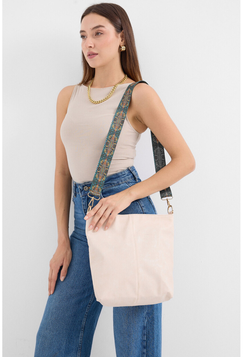 010173 Faux Leather Shoulder Bag