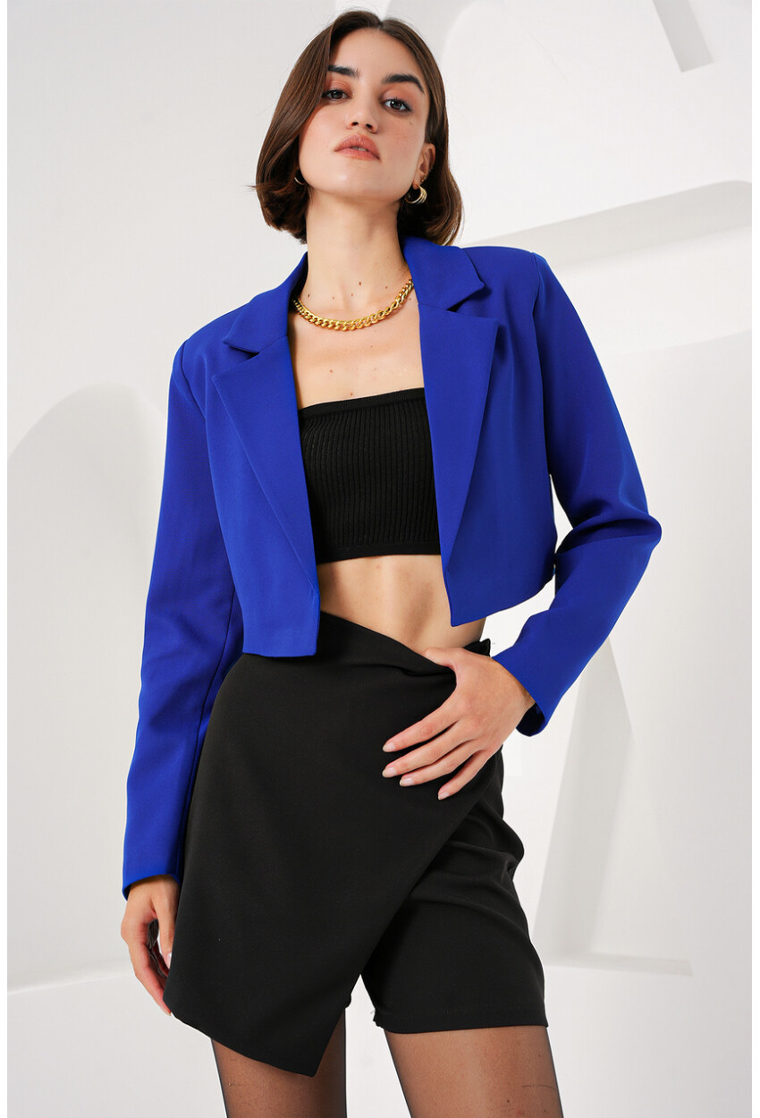 0708 Crop Blazer Ceket