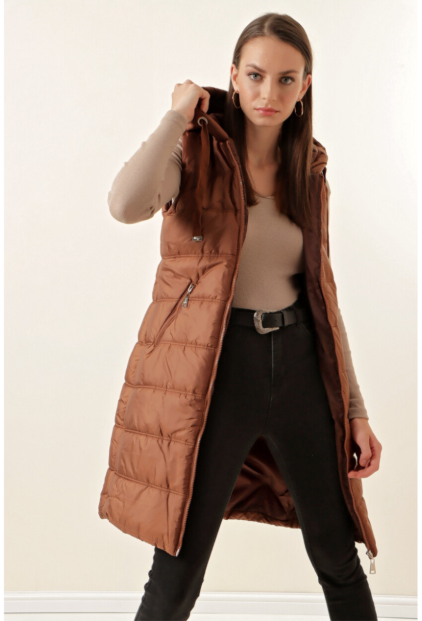 5140 Long Quilted Puffer Vest