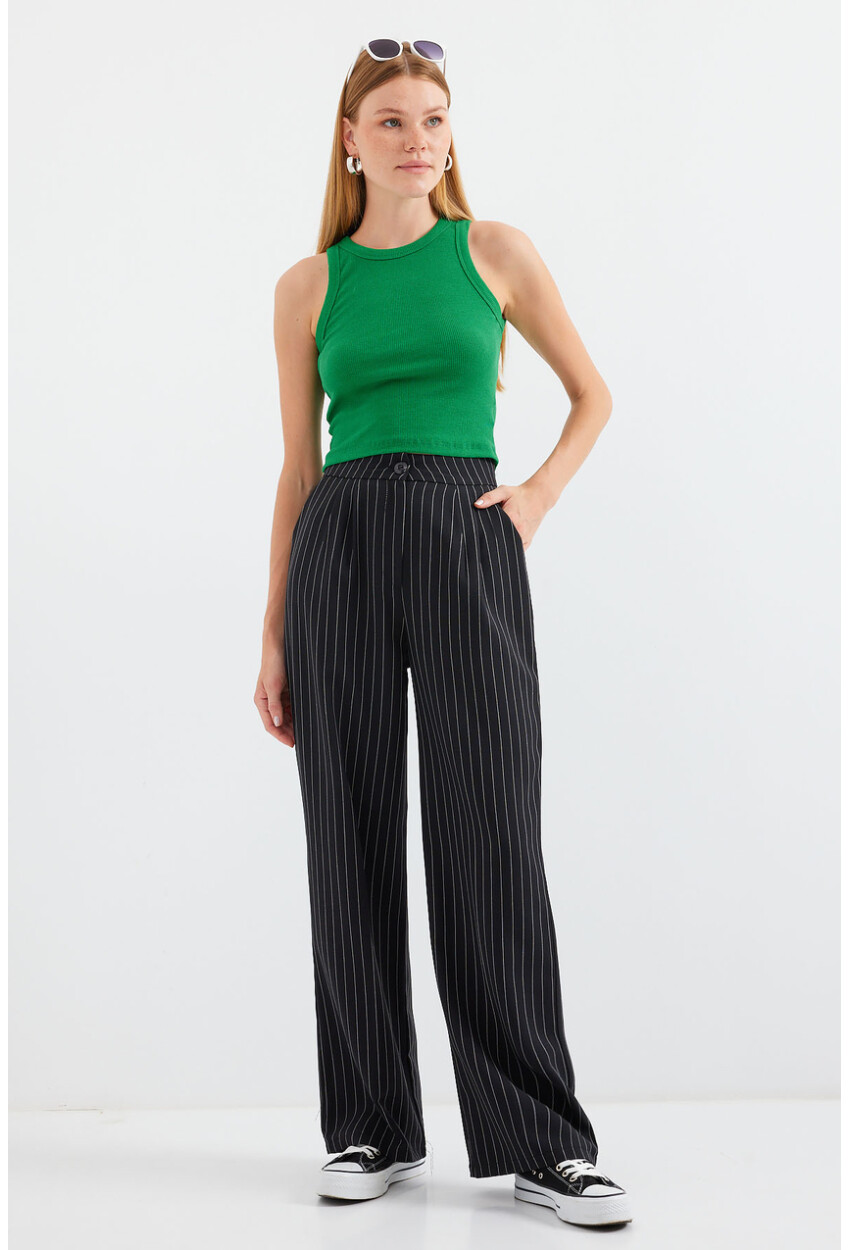 6638 High-Waist Palazzo Pants