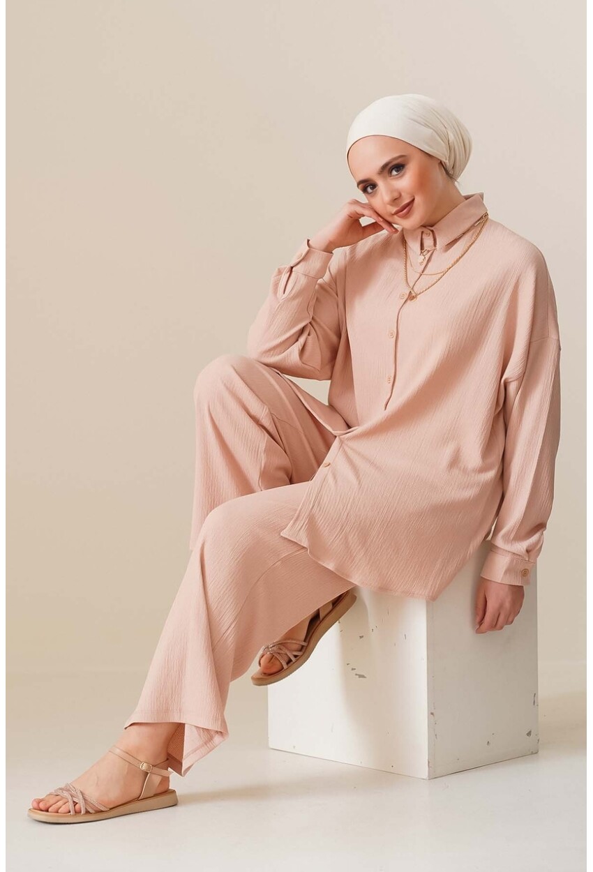 T5858 Knit Hijab Two-Piece Set