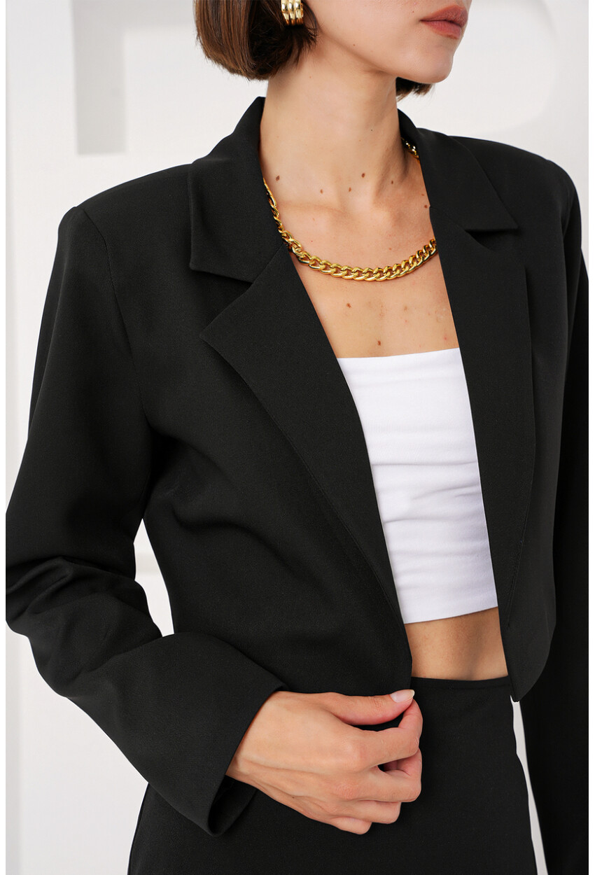 0708 Crop Blazer Ceket