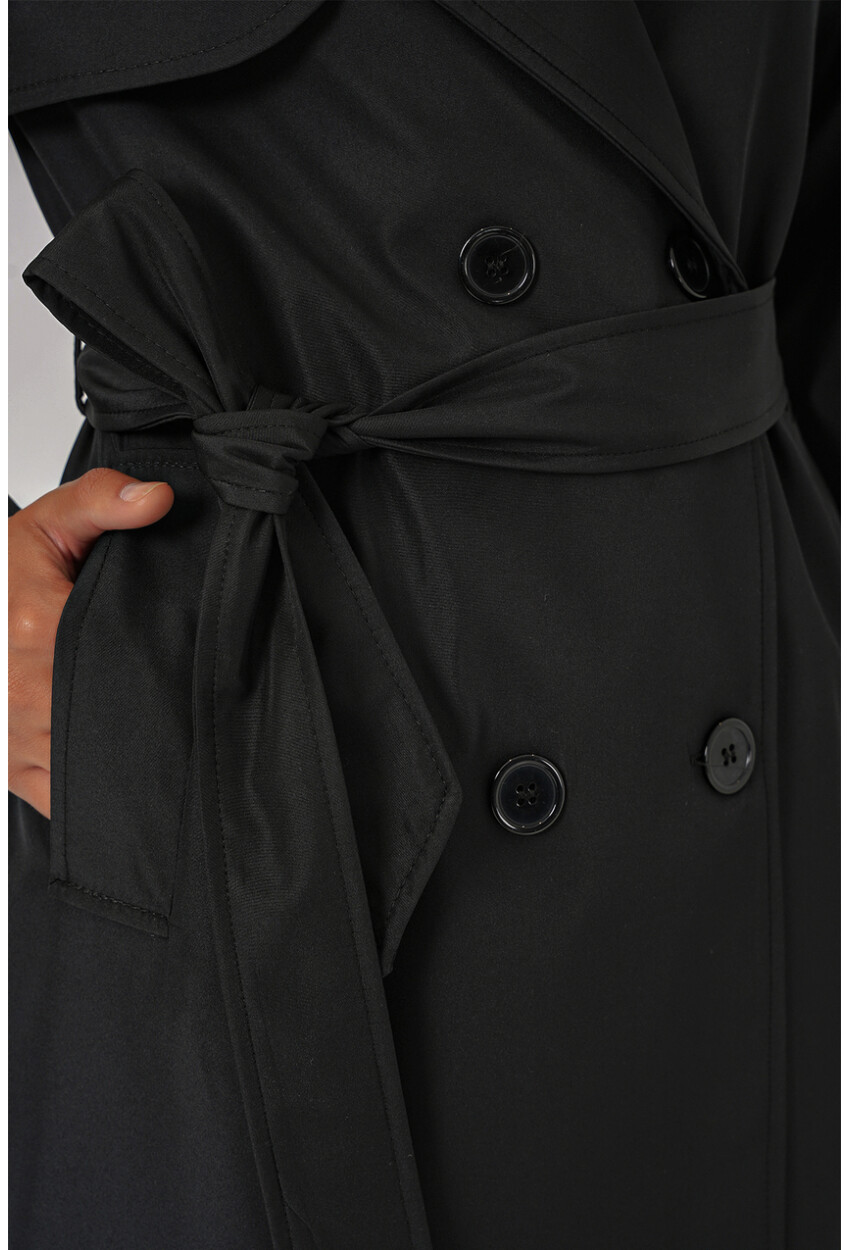 5918 Wrap Collar Trench Coat