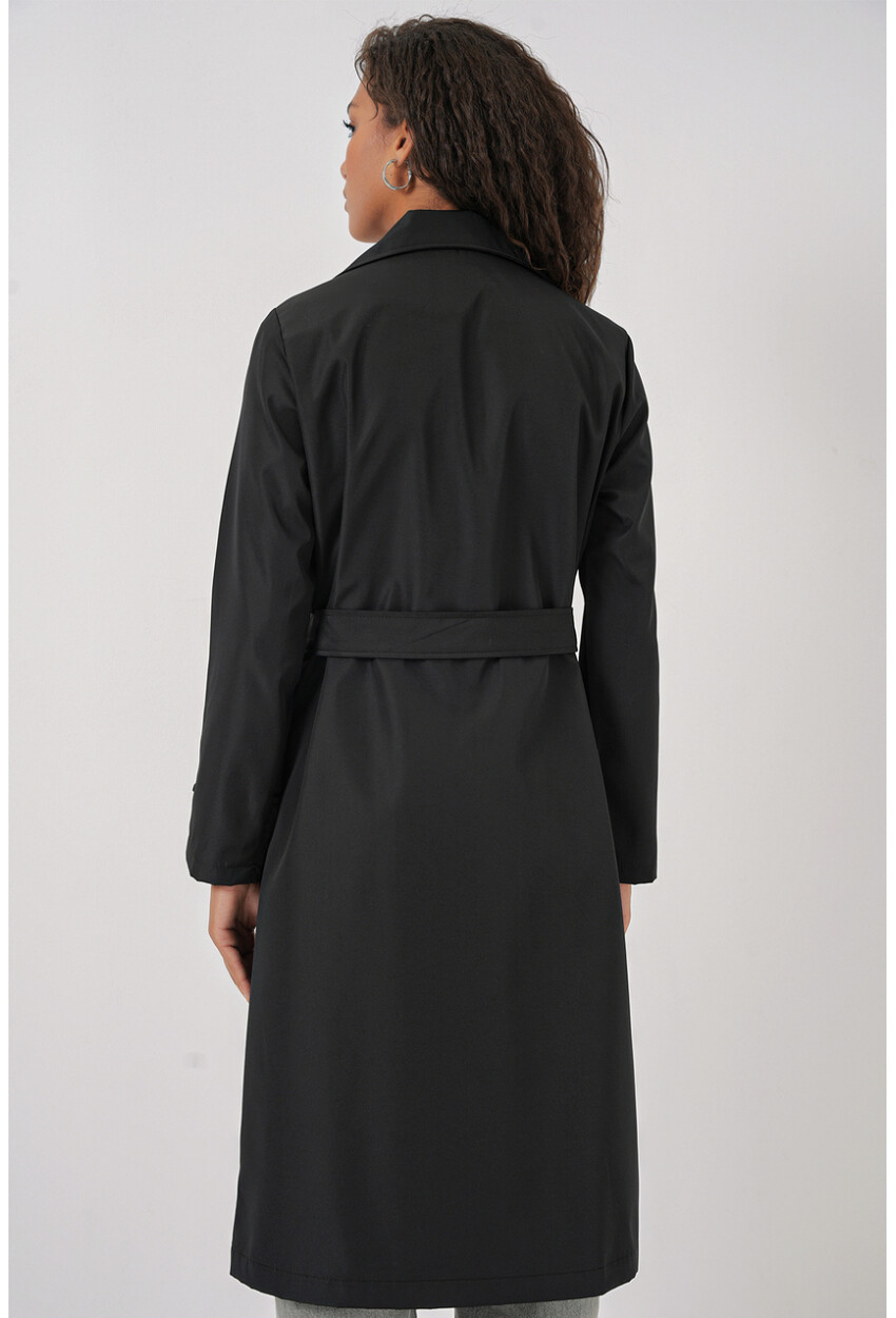 5918 Wrap Collar Trench Coat