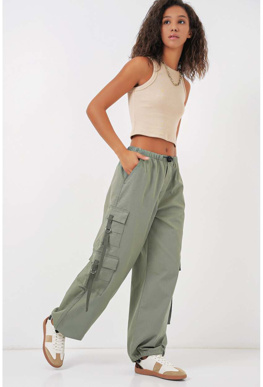 6691 Geniş Paça Kargo Pantolon
