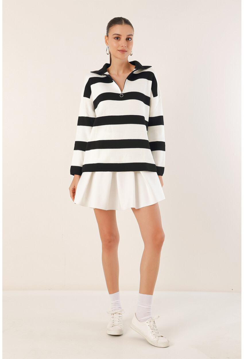 4512 Striped Oversized Sweater