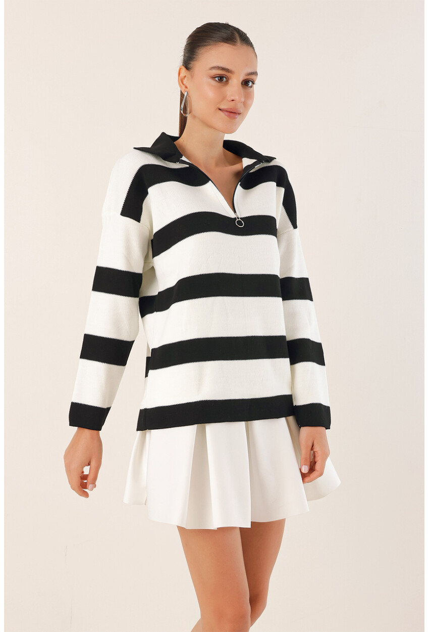 4512 Striped Oversized Sweater