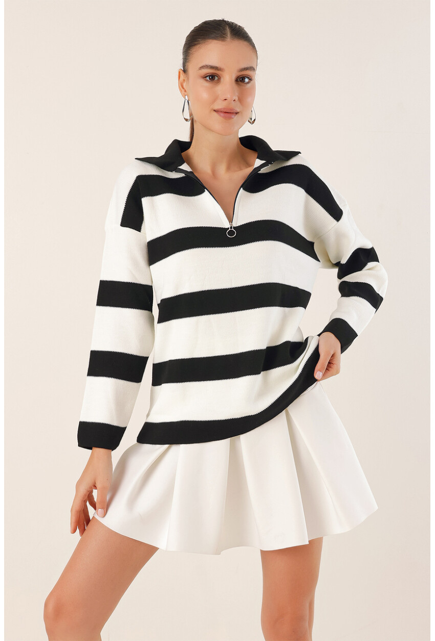 4512 Striped Oversized Sweater