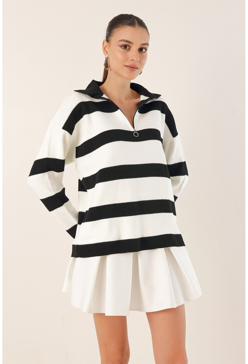 4512 Striped Oversized Sweater