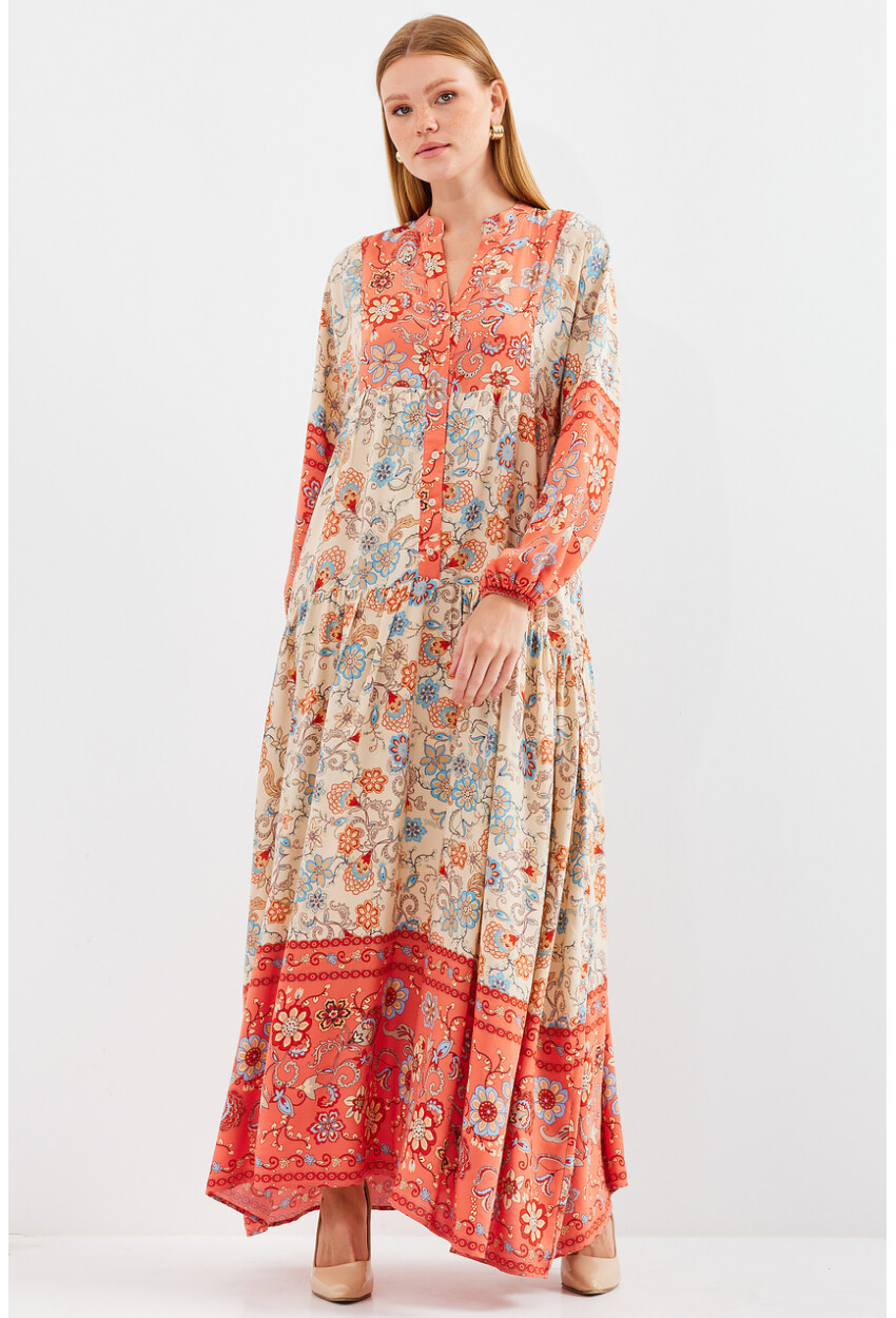 2423 Authentic Patterned Dress