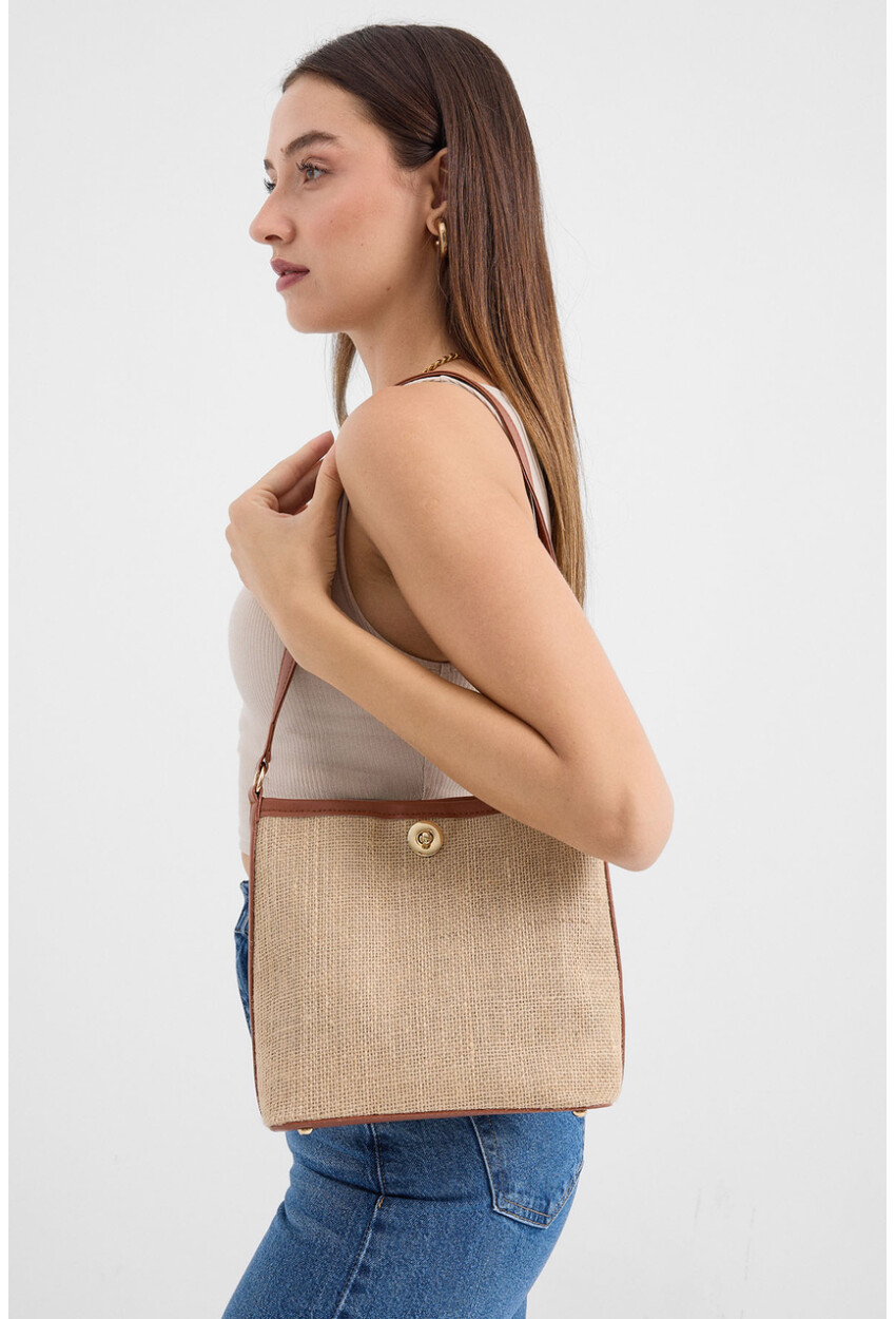 010174 Nested Woven Shoulder Bag