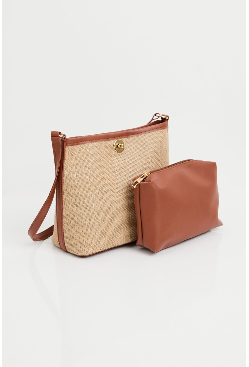 010174 Nested Woven Shoulder Bag