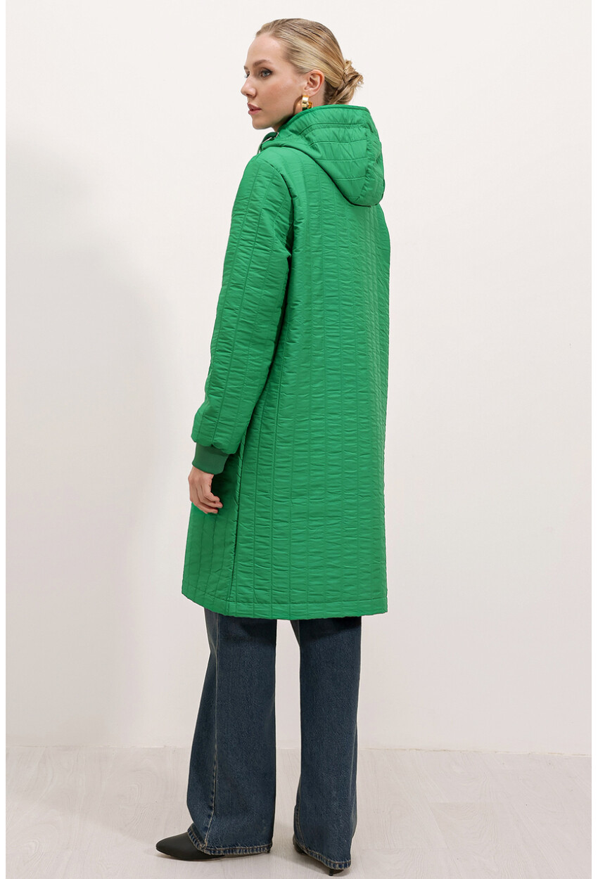 5138 Quilted Long Puffer Coat