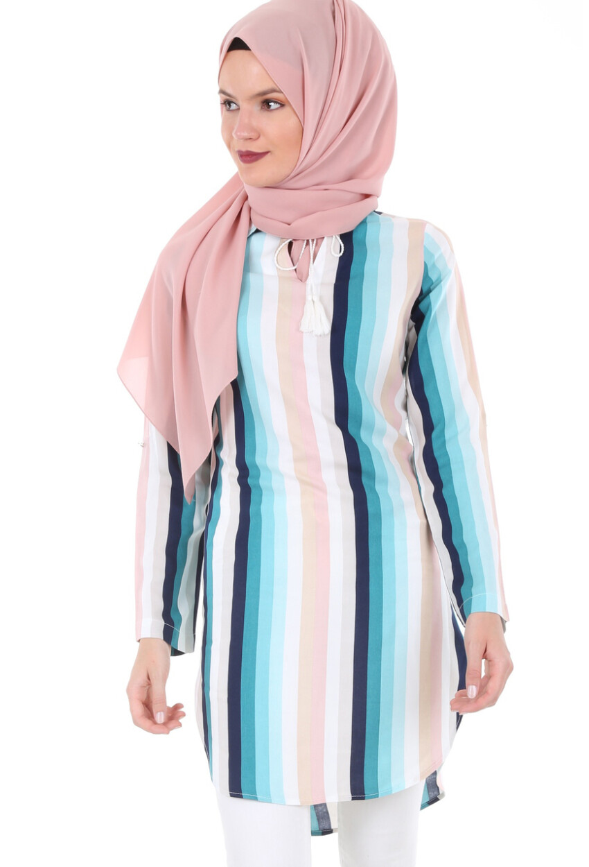 5694 Tie-Front Hijab Tunic