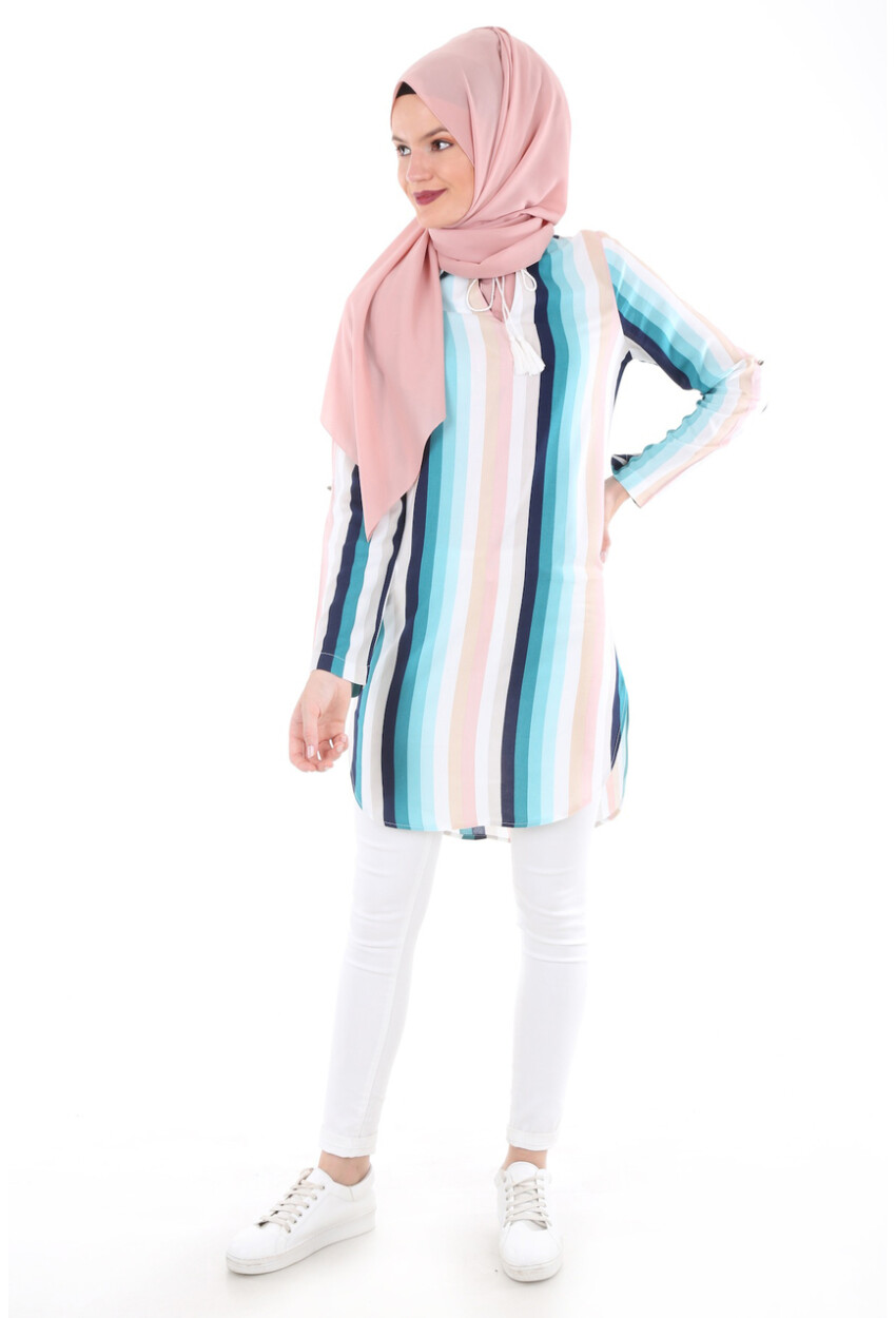 5694 Tie-Front Hijab Tunic