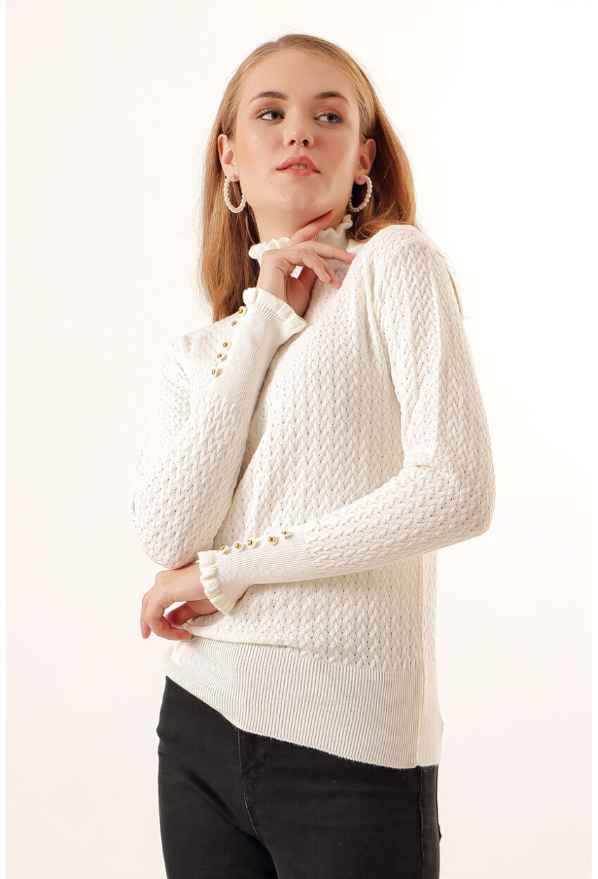 15786 Turtleneck Sweater With Buttons