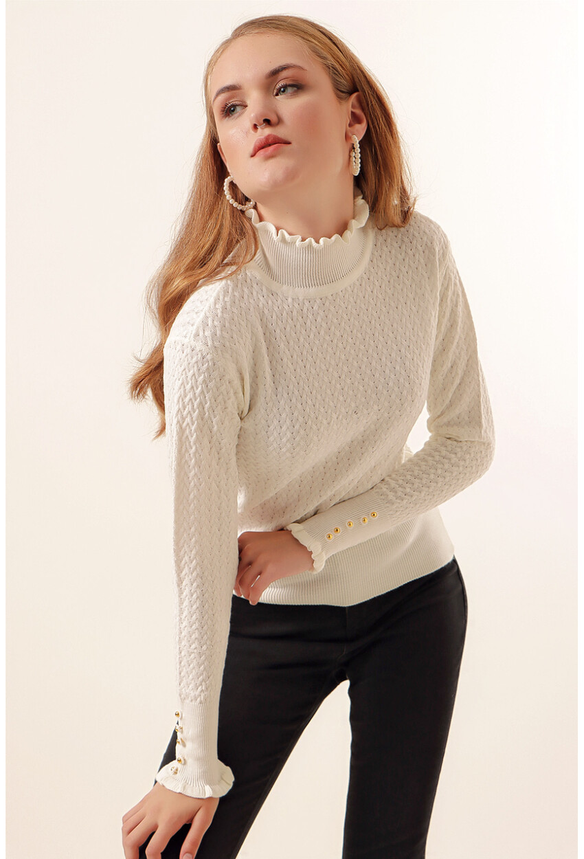 15786 Turtleneck Sweater With Buttons