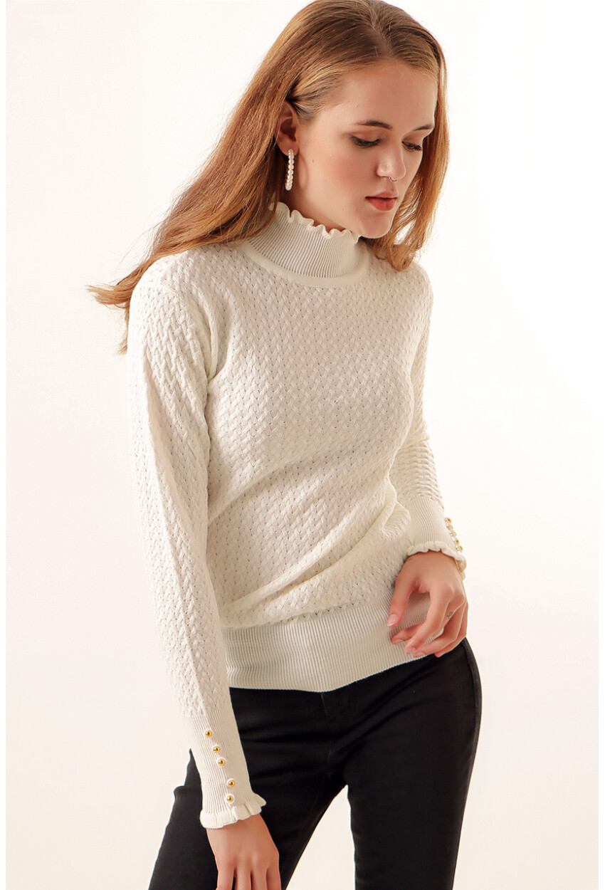 15786 Turtleneck Sweater With Buttons