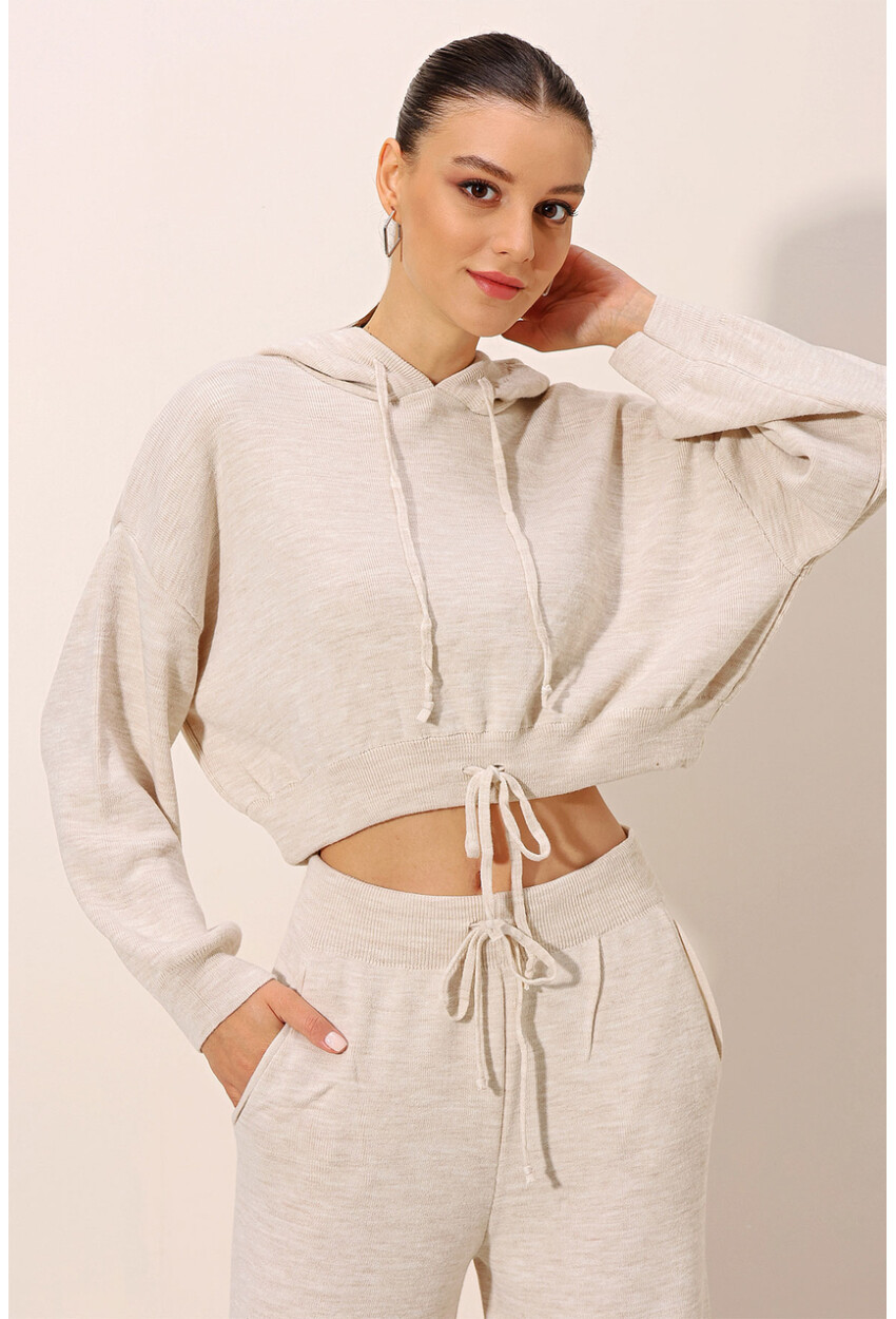 15845 Hooded Oversized Two-Piece Set