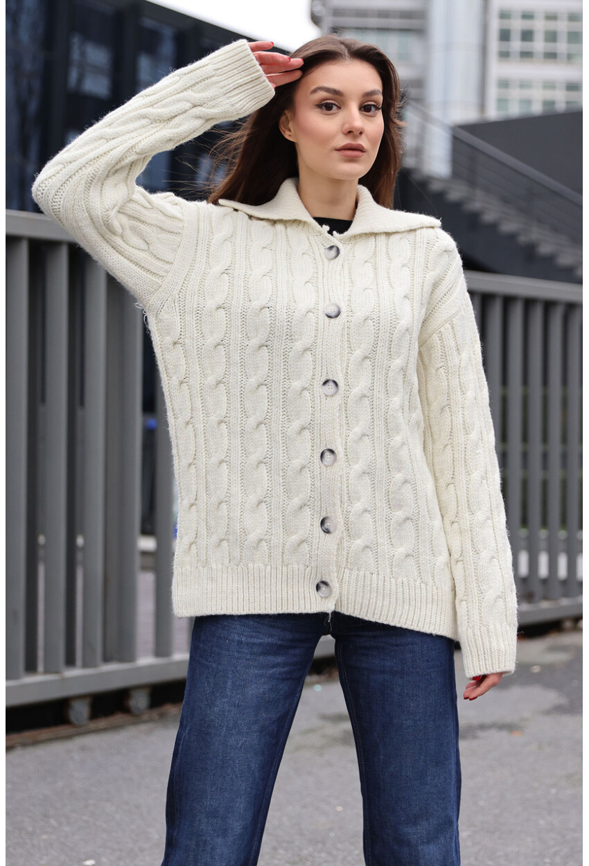 15856 Cable Knit Cardigan