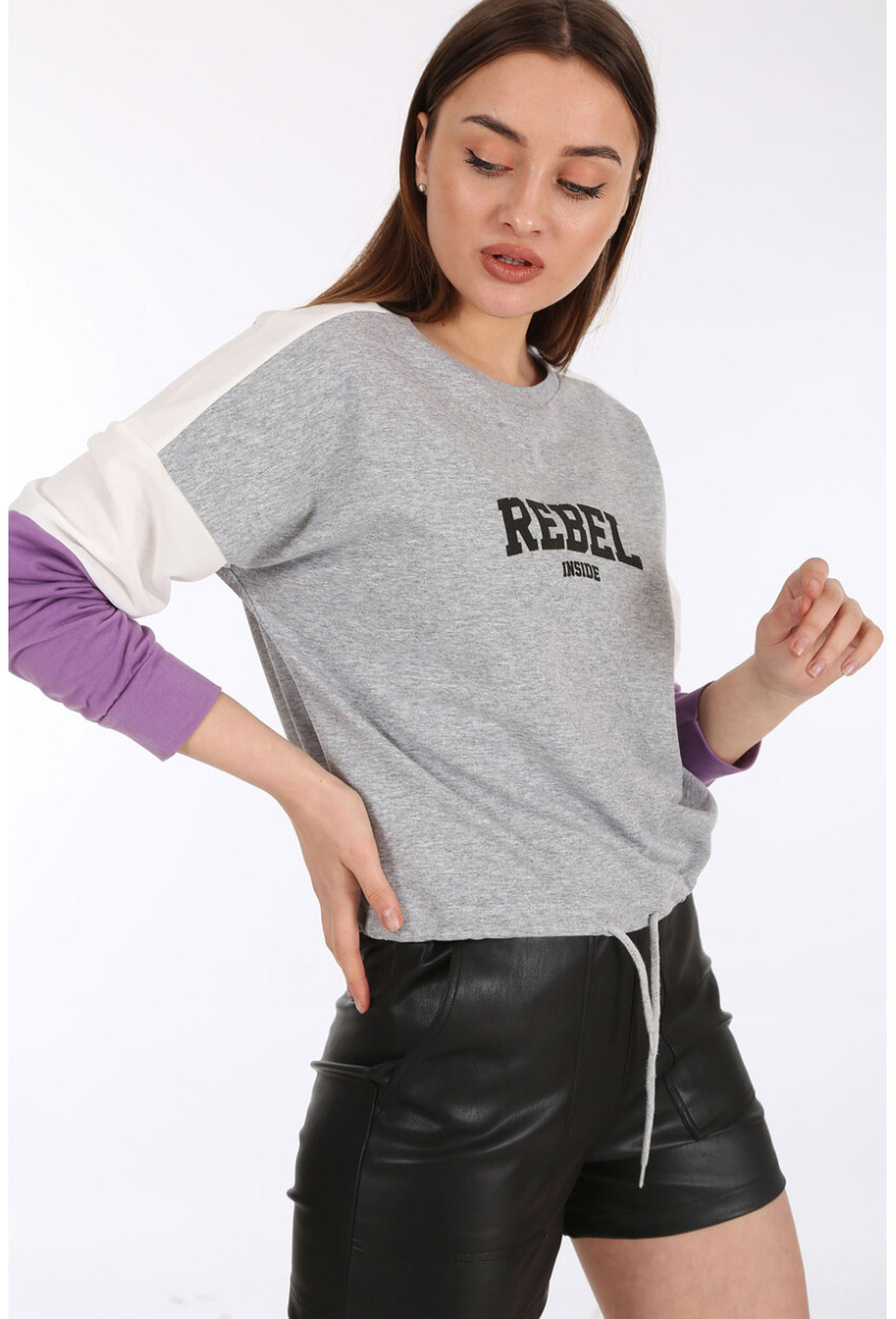 4241 Rebel Baskılı Sweat