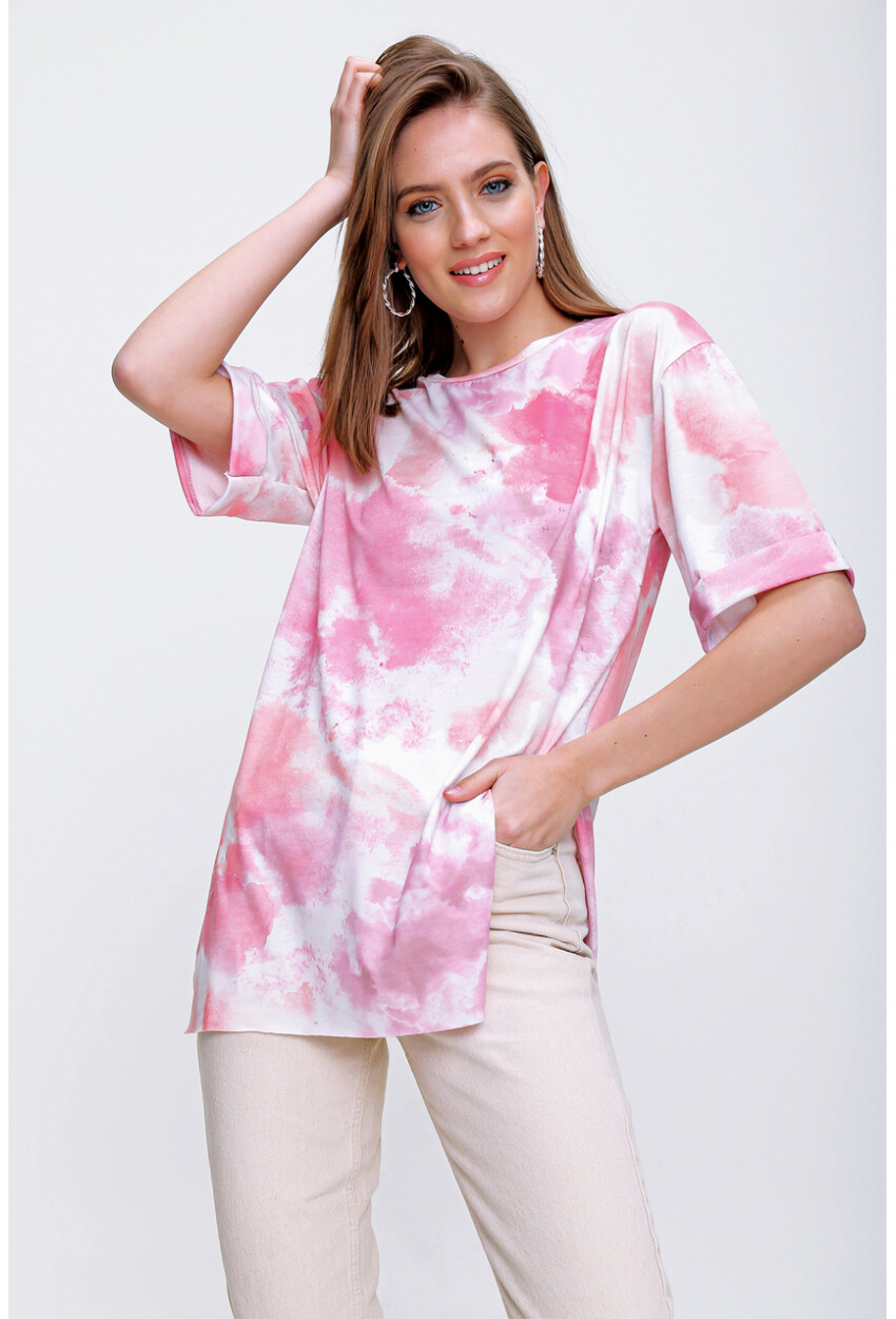 4288 Batik Desen Oversize T-Shirt