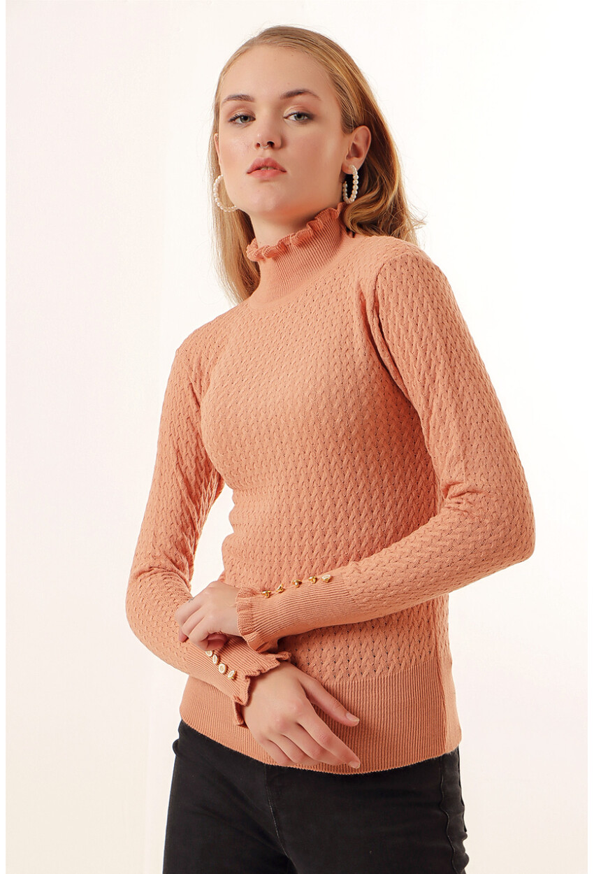 15786 Turtleneck Sweater With Buttons