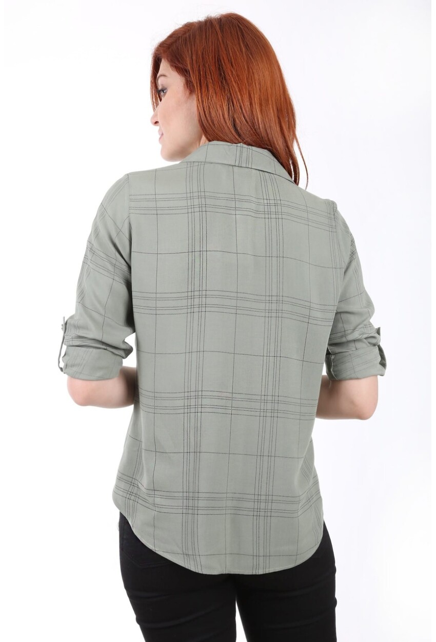 3617 Single Pocket Tie-Front Shirt