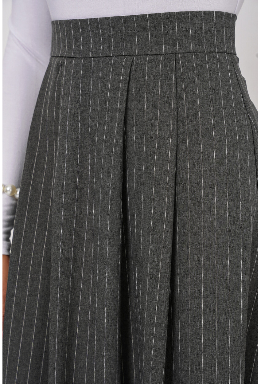8005 Çizgili Uzun Etek