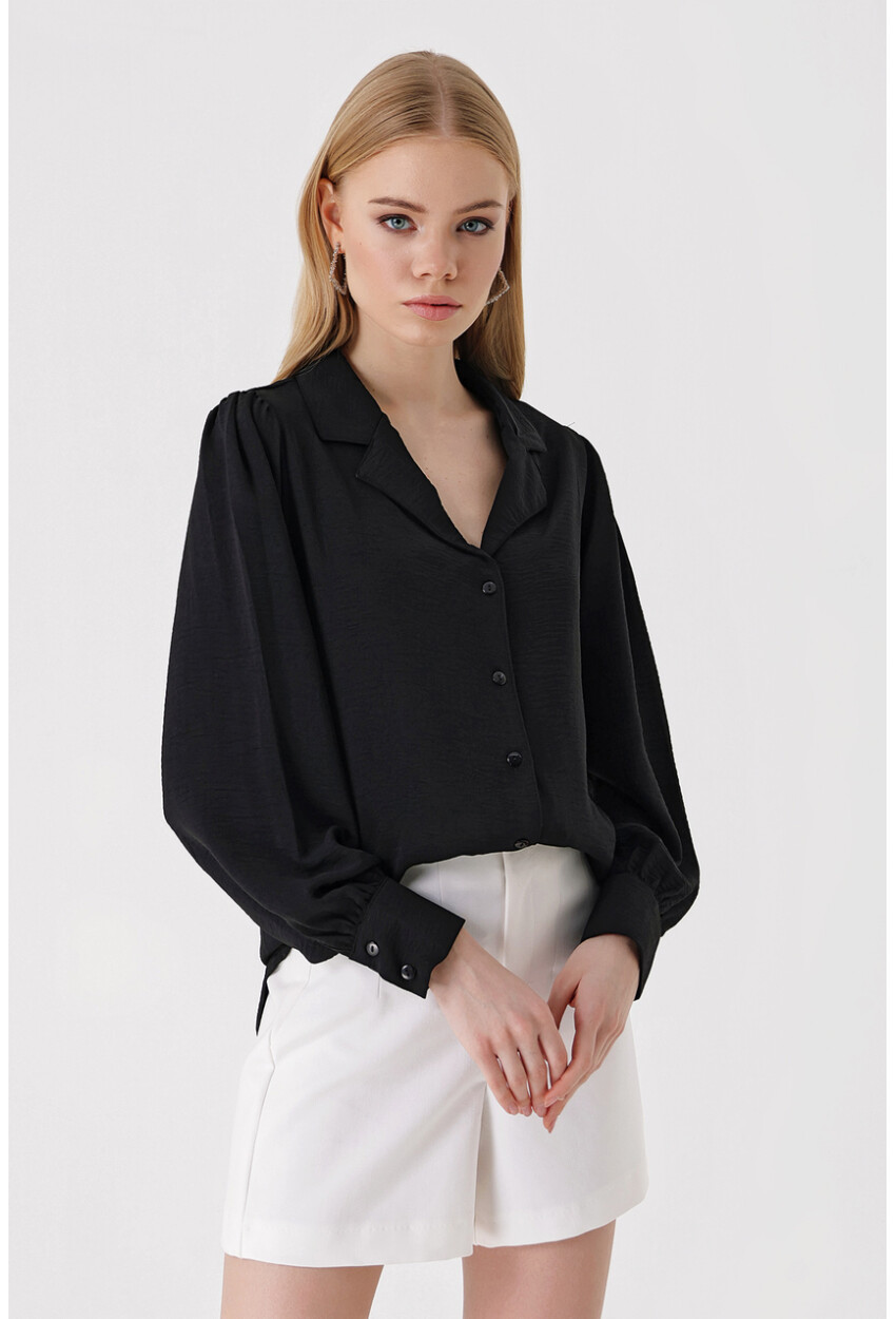 20139 Shawl Collar Woven Shirt