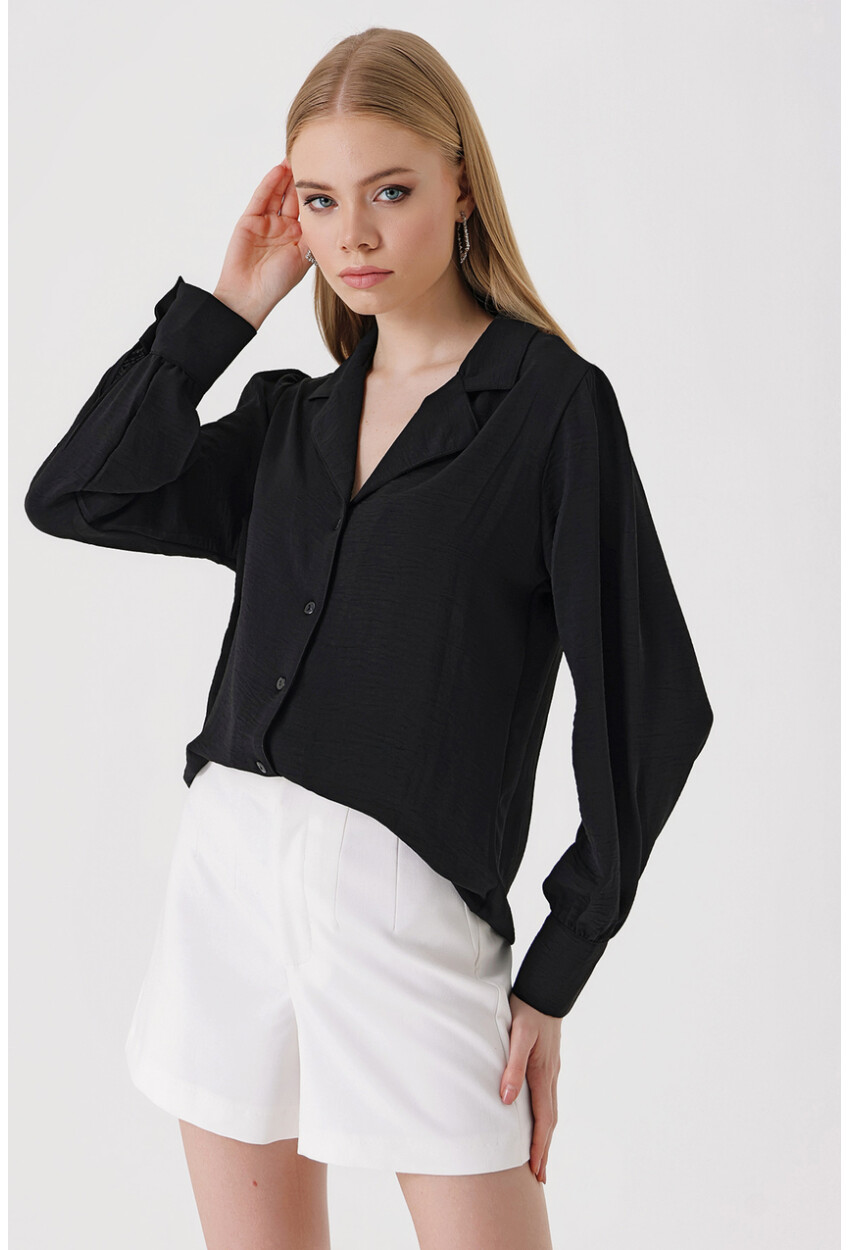 20139 Shawl Collar Woven Shirt