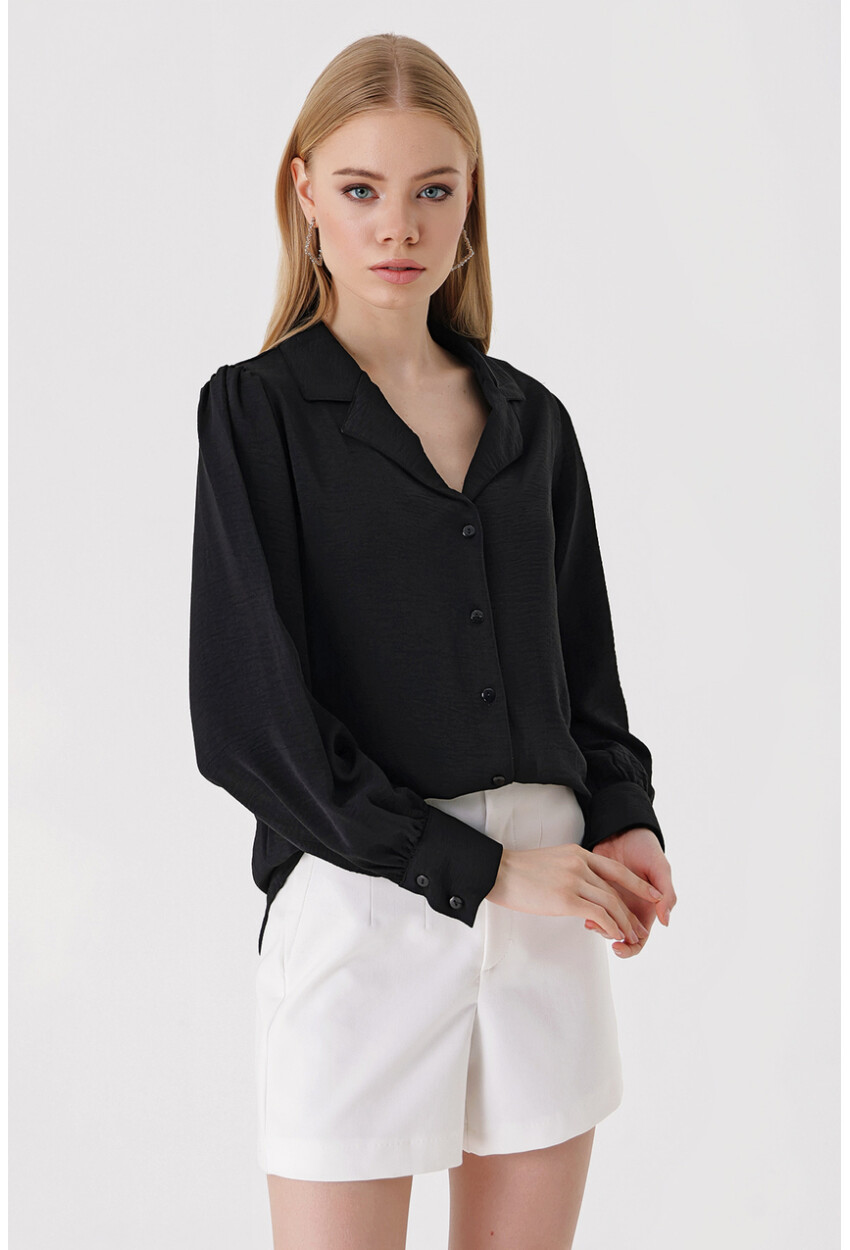 20139 Shawl Collar Woven Shirt