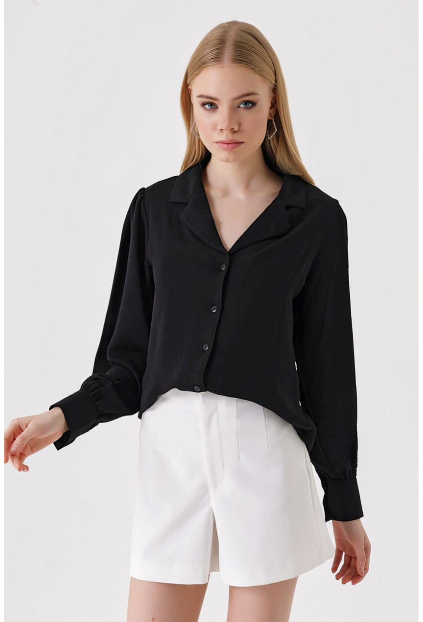 20139 Shawl Collar Woven Shirt