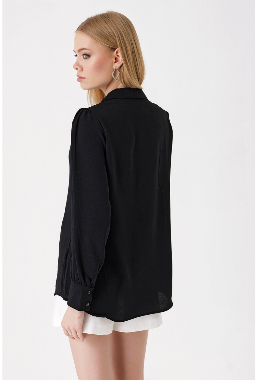 20139 Shawl Collar Woven Shirt