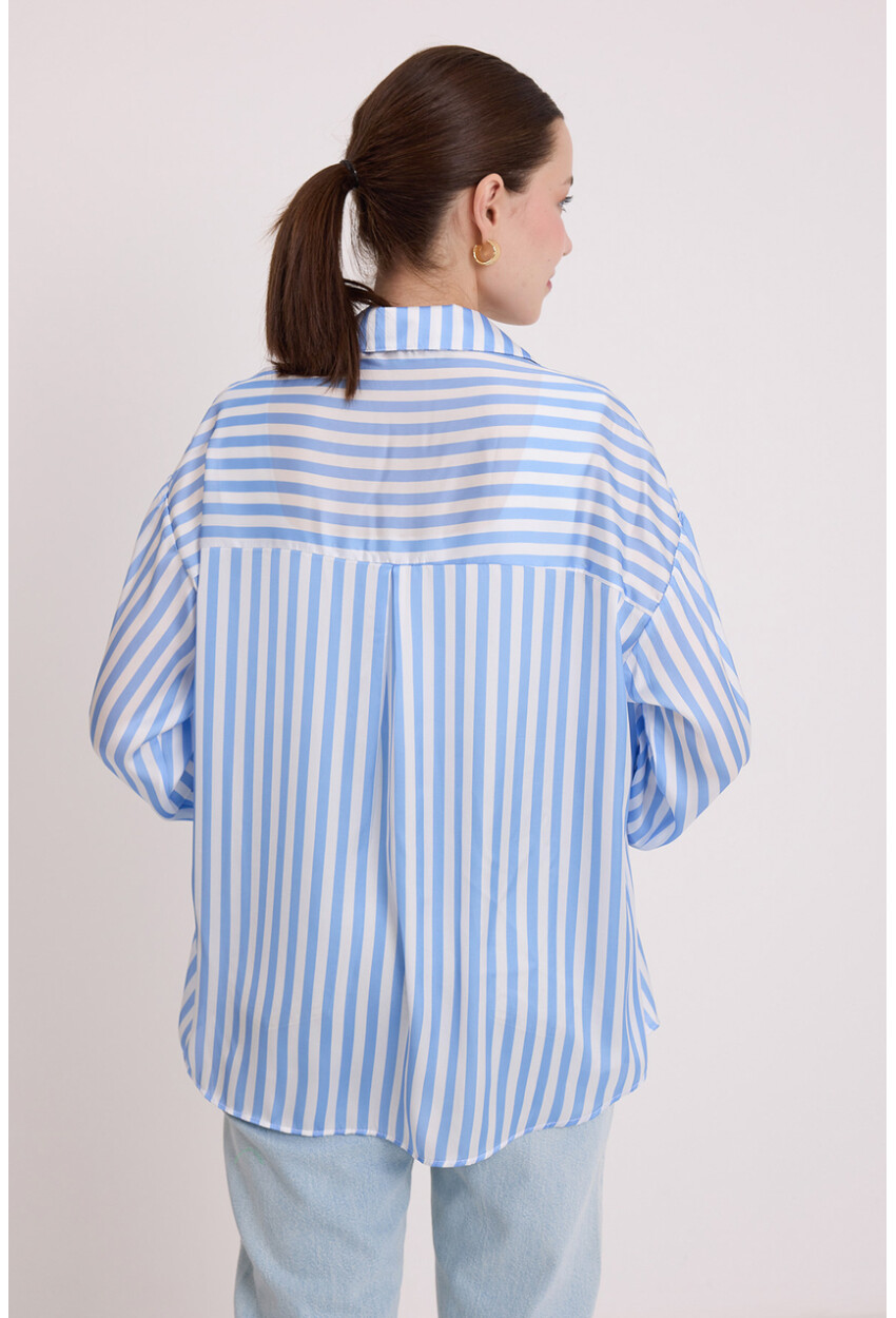 20242 Striped Oversized Shirt