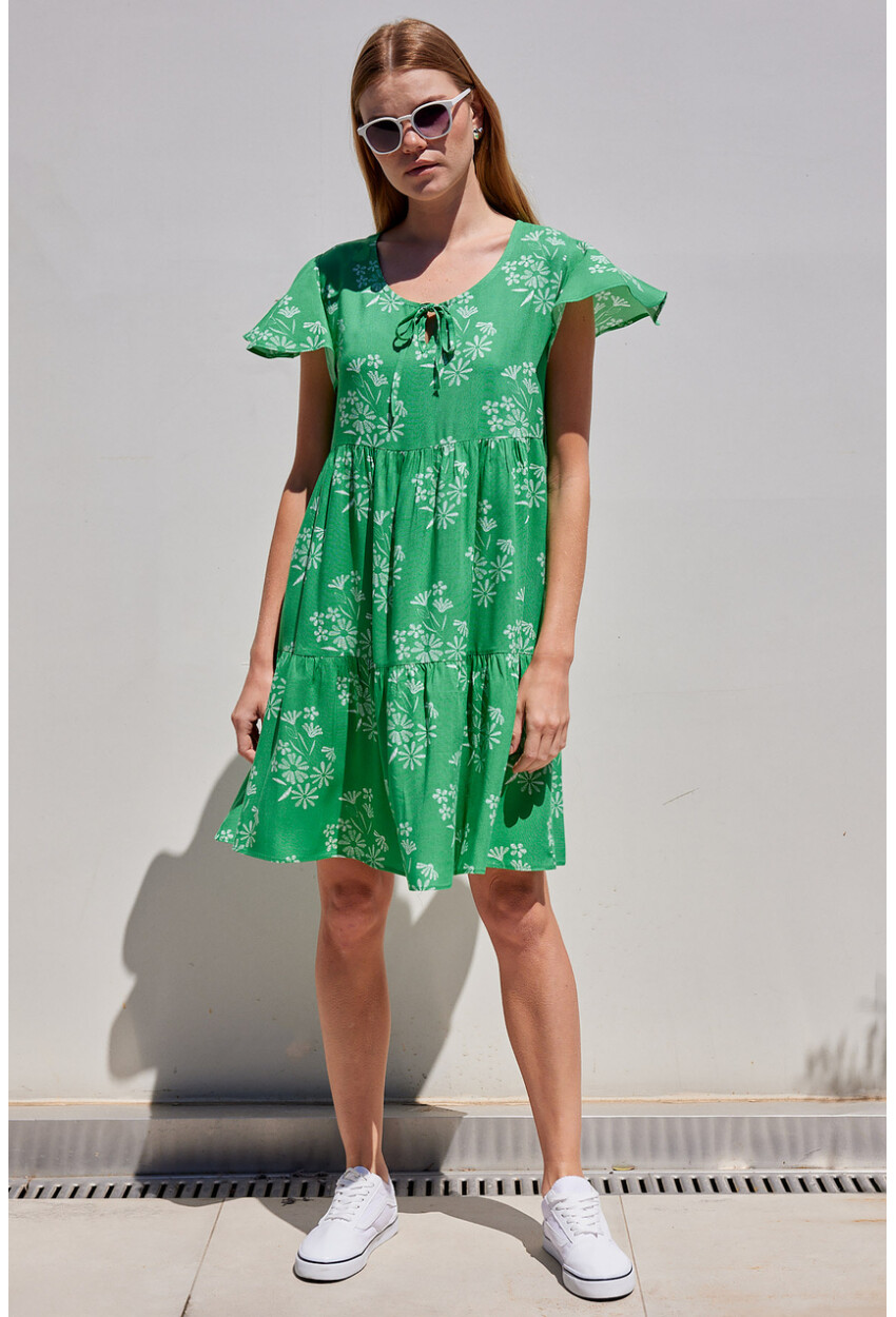 2352 V-Neck Short Dress