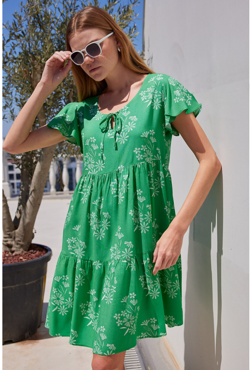 2352 V-Neck Short Dress
