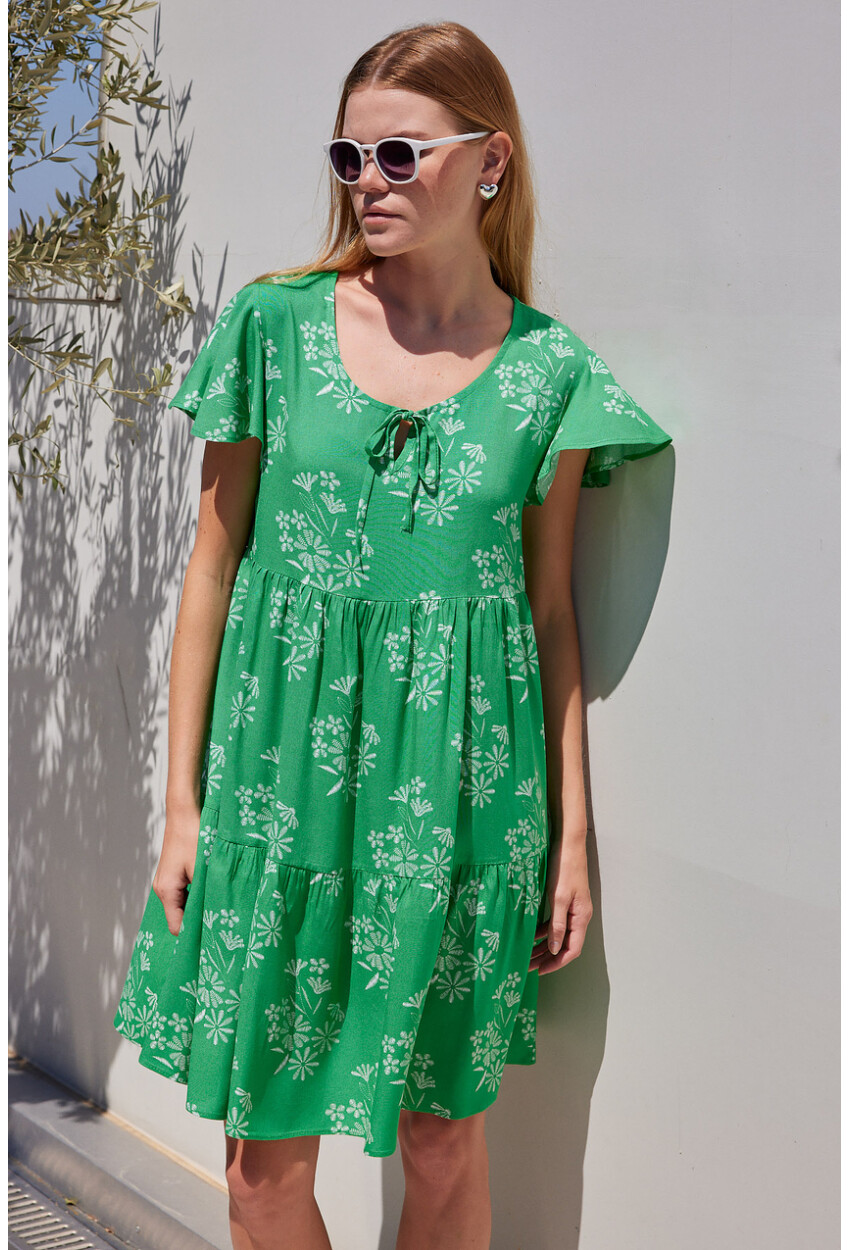 2352 V-Neck Short Dress