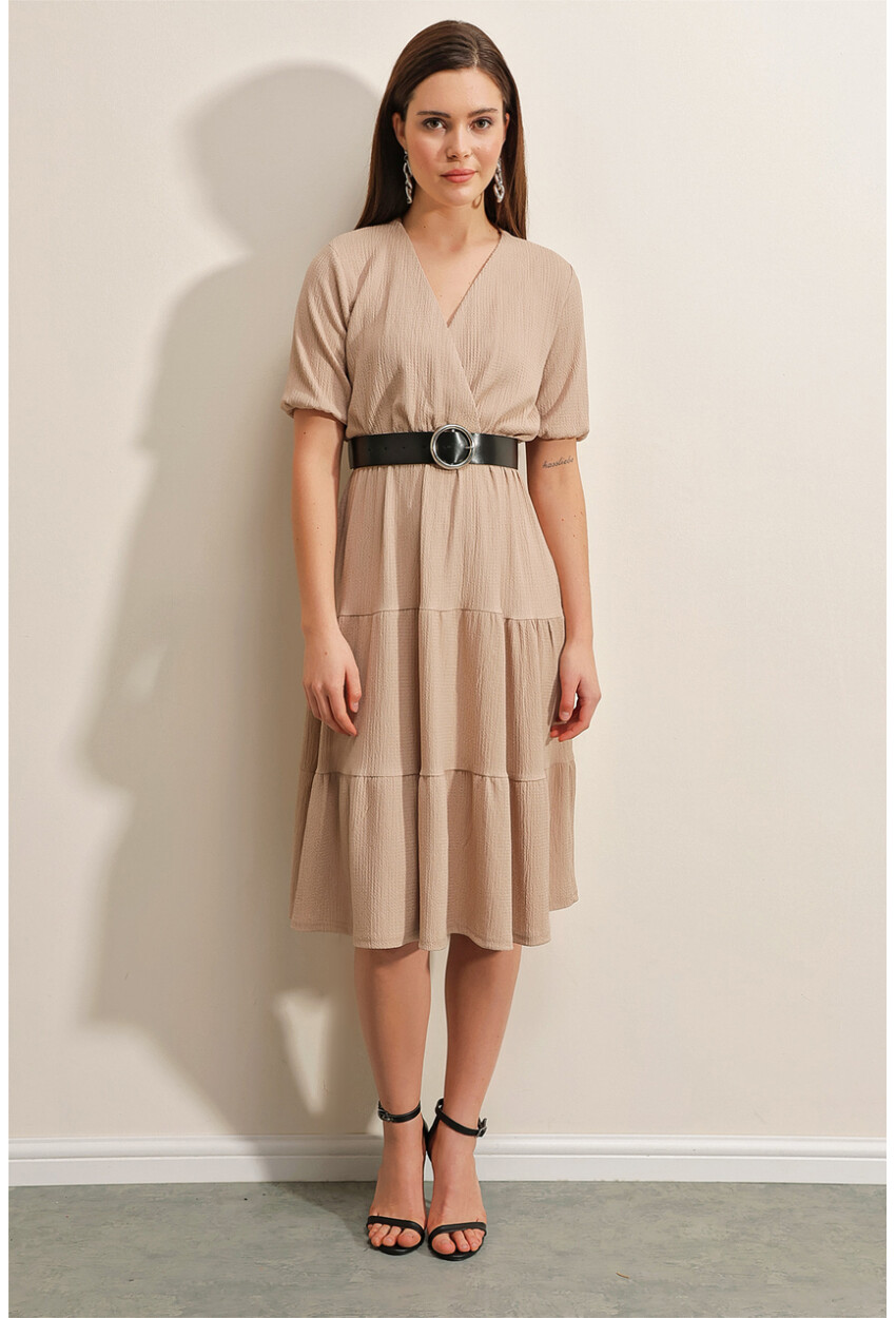 2377 Knit Dress With Belt