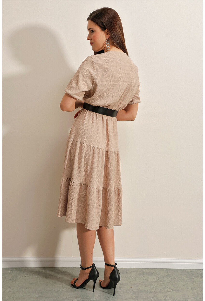2377 Knit Dress With Belt