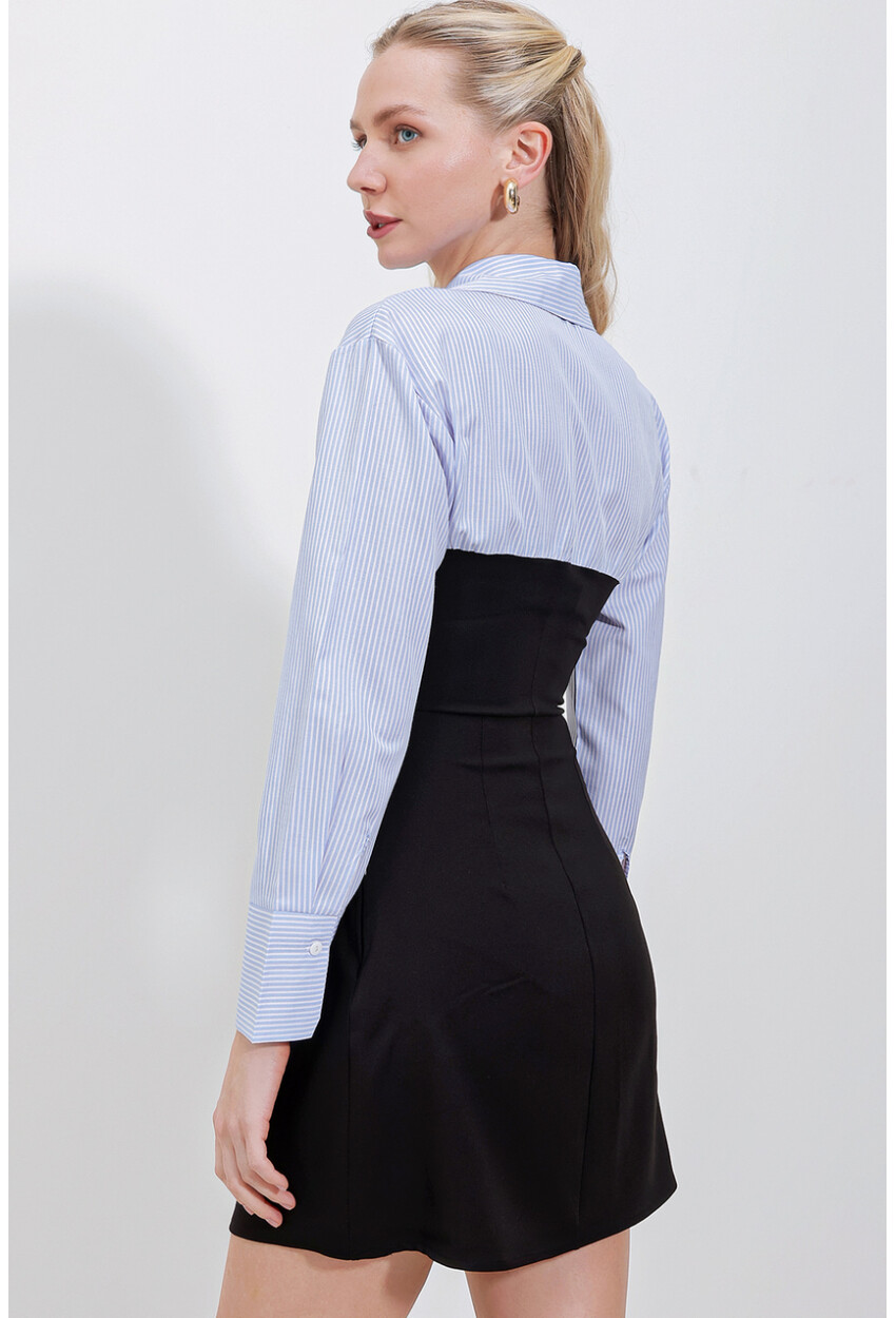 2475 Mini Dress With Shirt Detail