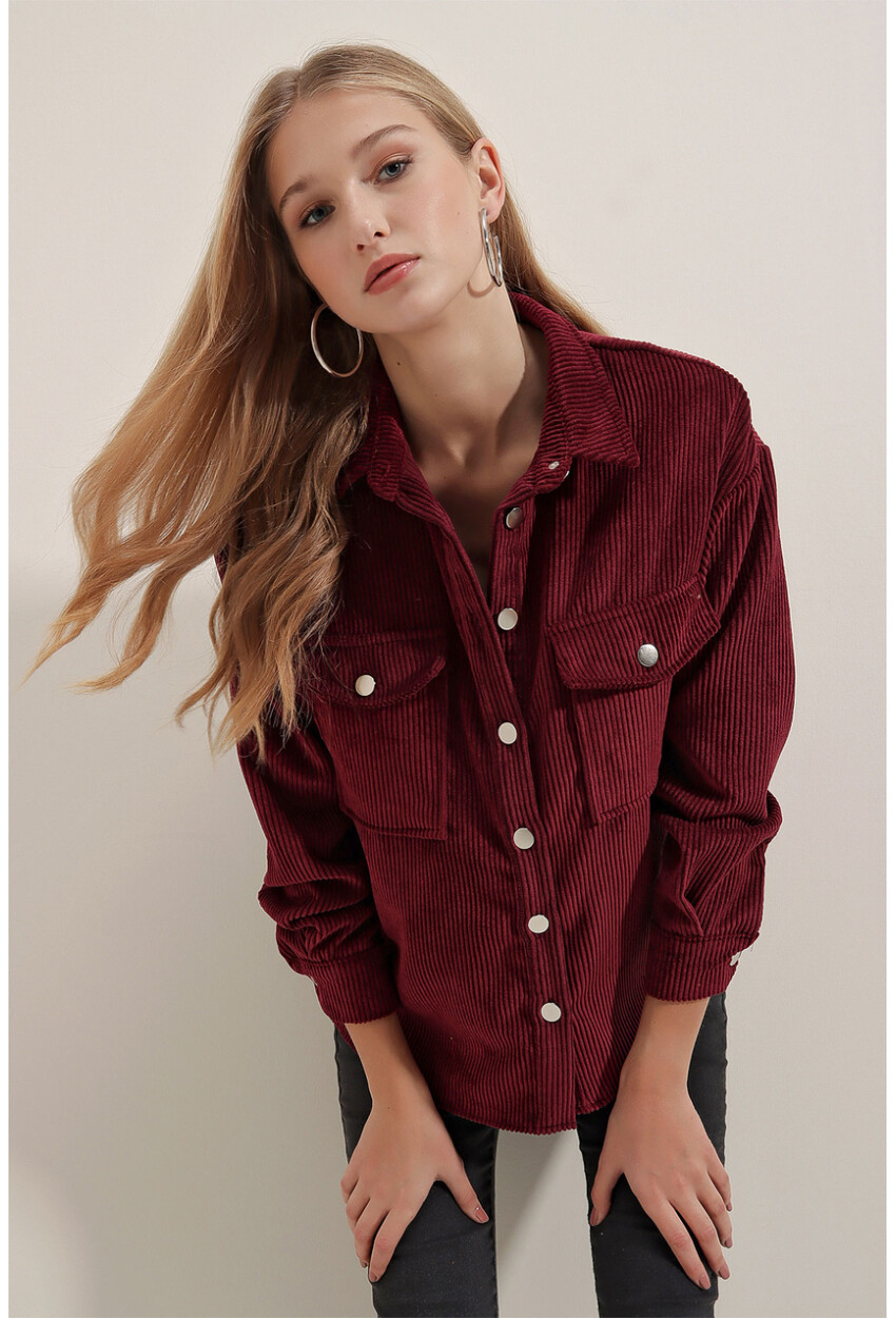 3865 Striped Corduroy Shirt
