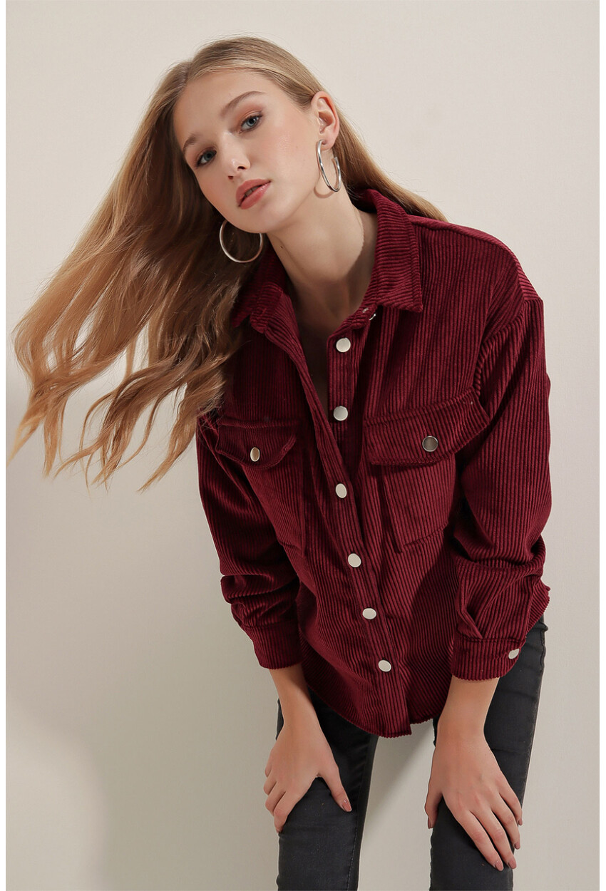 3865 Striped Corduroy Shirt