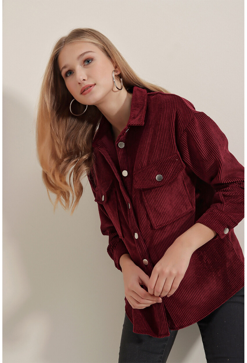 3865 Striped Corduroy Shirt