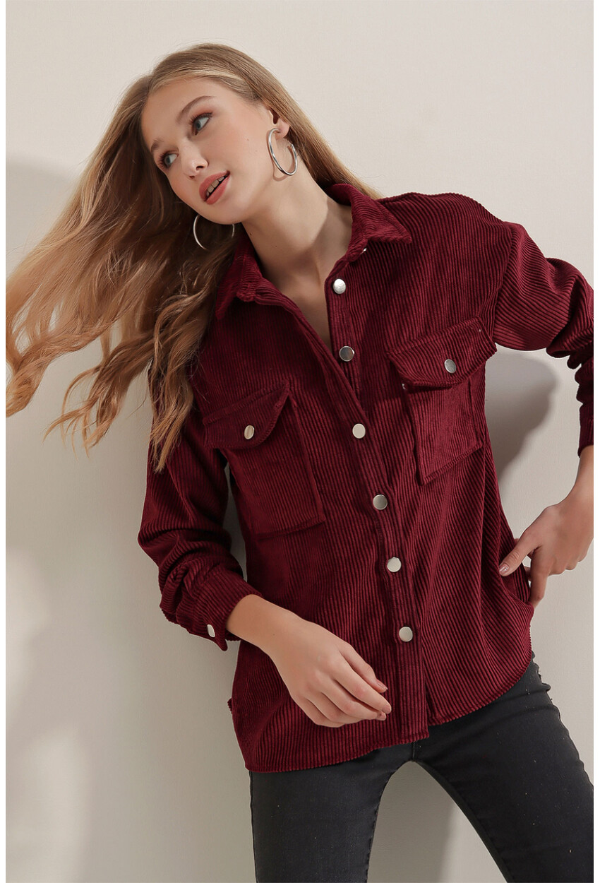 3865 Striped Corduroy Shirt