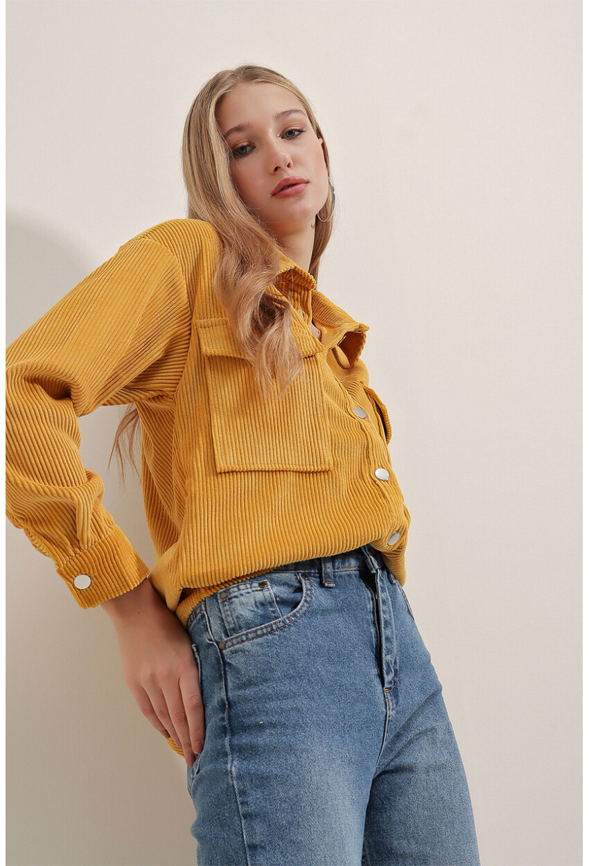 3865 Striped Corduroy Shirt