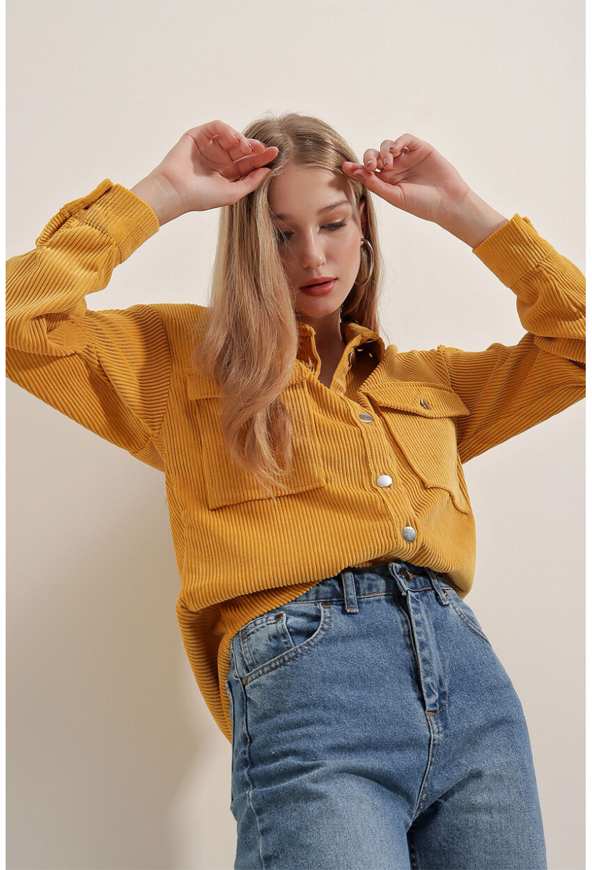 3865 Striped Corduroy Shirt